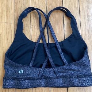 lululemon athletica Black and Gray Sports Bra